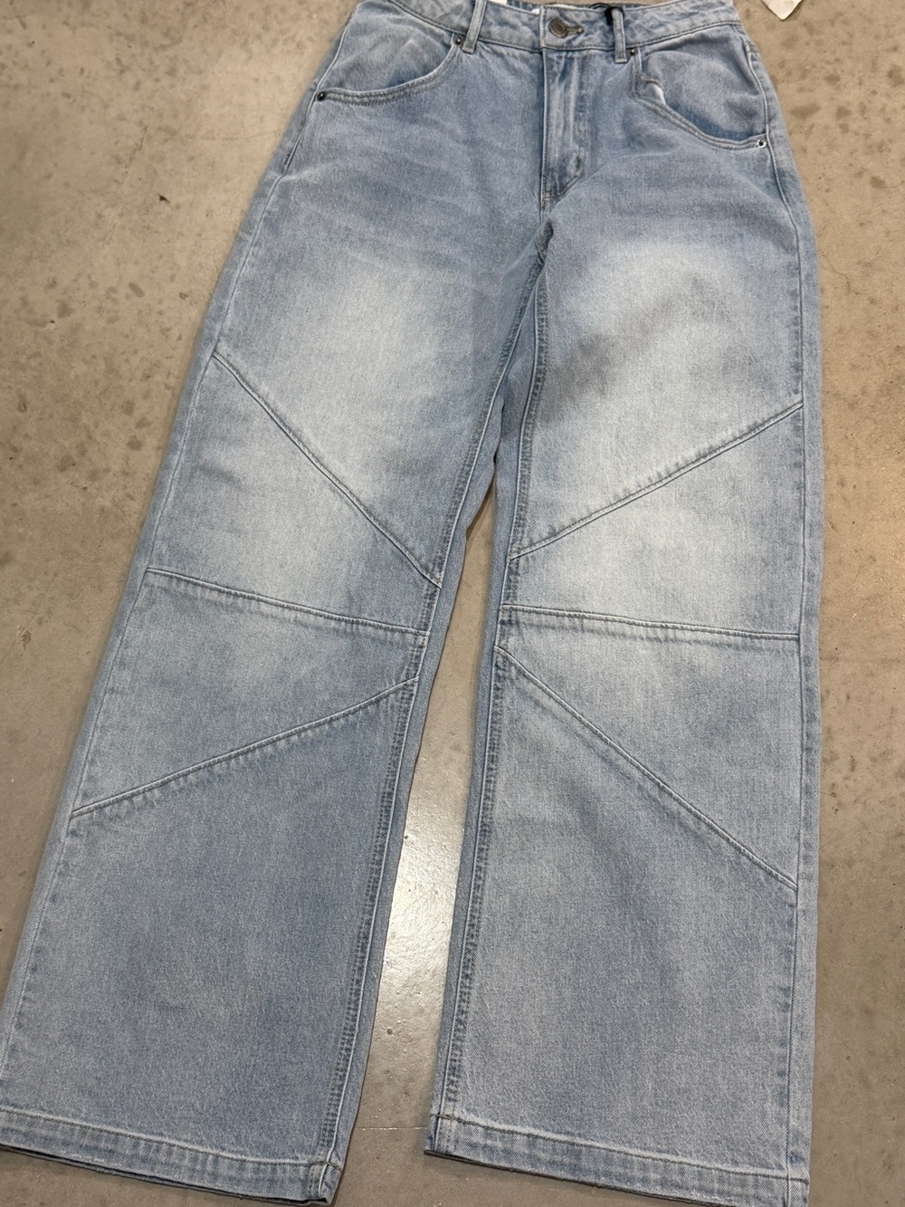 Light Wash Wide Leg Denim Jeans